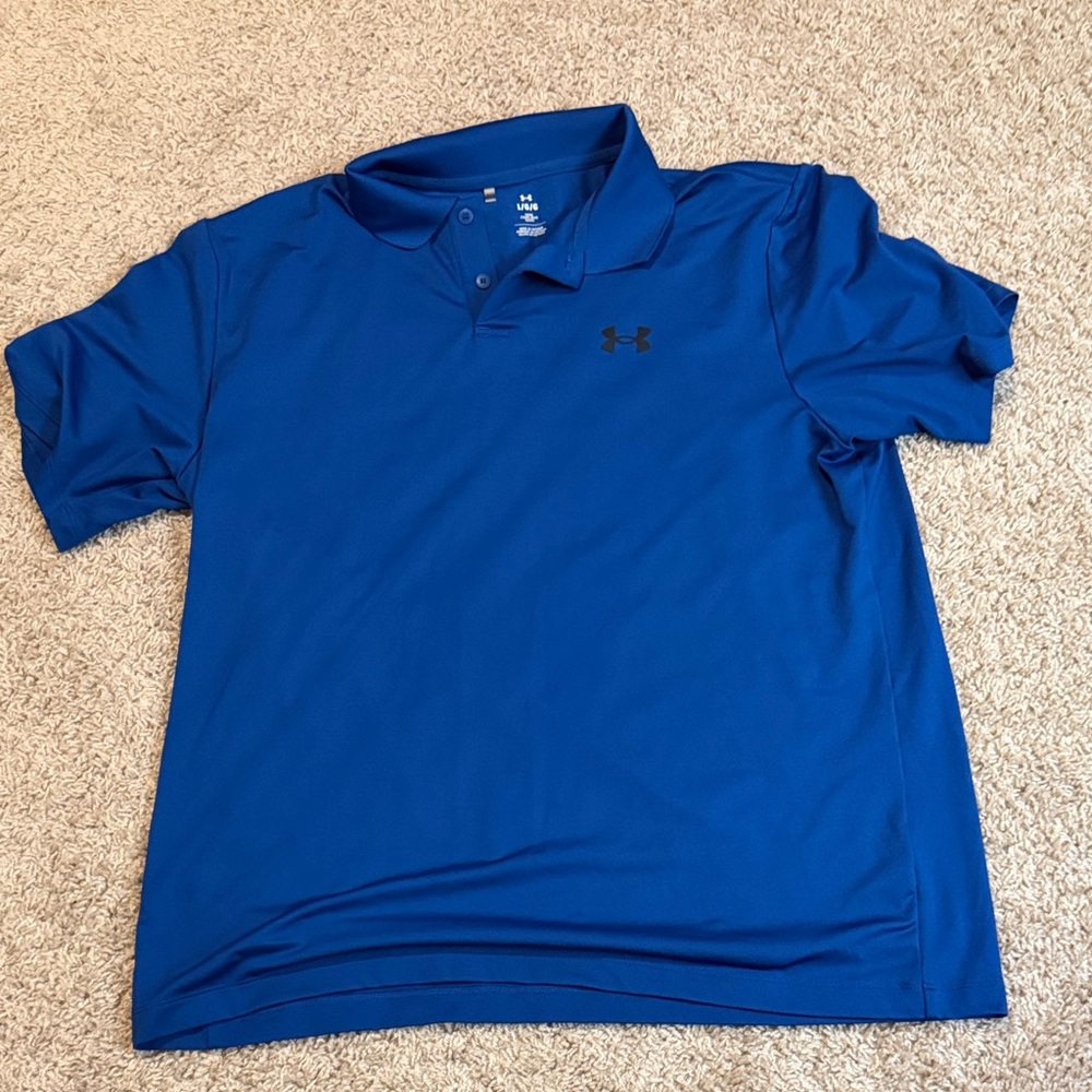 Under Armour Men's Royal Blue Polo Large